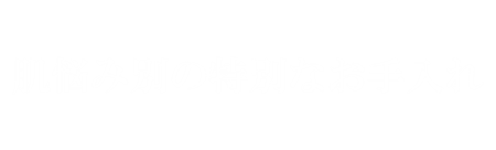 肌悩み別の特別なお手入れ